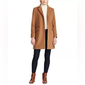 LAUREN RALPH LAUREN NWOT Notched-Collar Walker Coat